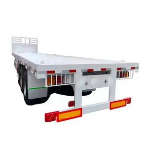 รถพ่วงพื้นเรียบ3 4 5เพลา40ft รถกึ่งพ่วงโครงรถ53ft 50ft 50ตัน - Product Image 2