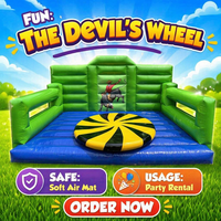 Nouvelle Machine de Jeu de Roue du Diable Sportive Carnival Sport, Roue Tournante Mécanique Gonflable, Jeu de la Roue du Diable