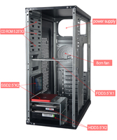 Sıcak ofis hediye seti oyun oyun masaüstü kabine açılır kılıf OEM özel marka ATX ofis masası masaüstü hepsi bir pc kılıf