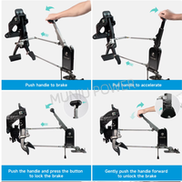 Dispositif de commande portable pour voiture D-RUN1 pour personnes à mobilité réduite, avec commande manuelle pour accélérateur et frein, adapté aux blessures à la jambe
