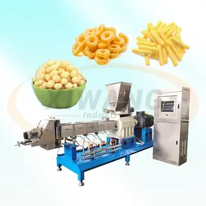 Corn Puff Snack Extruder Making Machine Stainless Small Mini Slanty Puffed Corn Rice Snacks Food Extruder Machines