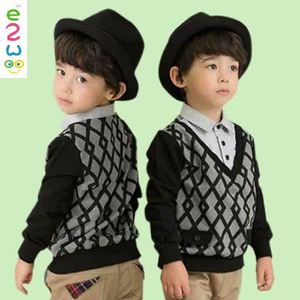 เสื้อยืดแขนยาวเด็กผู้ชายแบบใหม่ แต่งระบาย คอปก ขายส่ง - Product Image 1