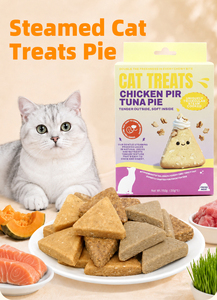 Friandises <span class=keywords><strong>pour</strong></span> chats riches <span class=keywords><strong>en</strong></span> protéines <span class=keywords><strong>en</strong></span> <span class=keywords><strong>gros</strong></span>, galettes de poulet triangulaires cuites à la vapeur, collations souples <span class=keywords><strong>pour</strong></span> chats, aliments <span class=keywords><strong>pour</strong></span> animaux de compagnie personnalisés OEM ODM - Product Image 5