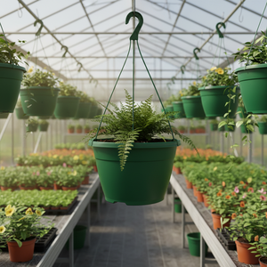 Cestas colgantes redondas de plástico mate TS de 15 cm de diámetro, macetas de vivero para plantar y exhibir varios tipos de plantas, Material PP - Product Image 3