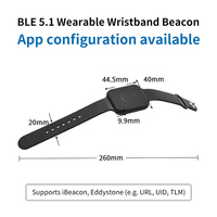 Feasycom FSC-BP107D DA14531 Bluetooth 5.1 Balise intelligente sans fil portable, bracelet programmable étanche SOS, balise BLE