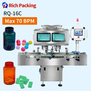 16 Channel Automatic Tablet Capsule Counter 2 Nozzle Tablet Capsule Counting Machine