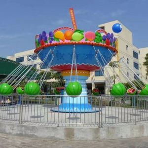 Carrusel de Sillas Voladoras para Interiores y Exteriores, Atracciones de Diversión para Centros Comerciales, Hecho de Acero y Fibra de Vidrio Duraderos, de Parque de Atracciones - Product Image 1