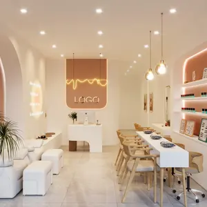 Modern Retail Nail Salon Móveis com mesas manicure