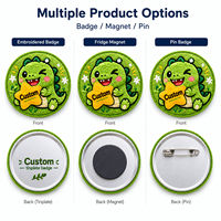 Broches en chenille personnalisées OEM, badges de dessins animés et d'anime, patchs de créateur en fer blanc, broches animales, pour la décoration de vêtements et de sacs à dos, vente en gros