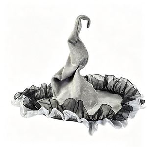 Accesorio de Disfraz de Halloween, Estilo Gótico y Princesa, Sombrero de Bruja de Terciopelo con Adorno de Encaje de Rosas de Seda para Fiesta - Product Image 3