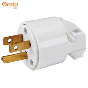 Linsheng Easy Assembly Nema 5-15P 15A 125V AC <strong>Plug</strong> USA Canada Male DIY Rewire Grounding <strong>Plug</strong> - Product Image 1