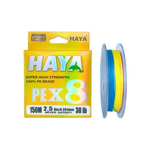 HAYA 150M Braided Fishing Line 8 Strands Incredible Super Strong 6-250LB Braided Lines Abrasion Resistant PE Fishing Lines Braid