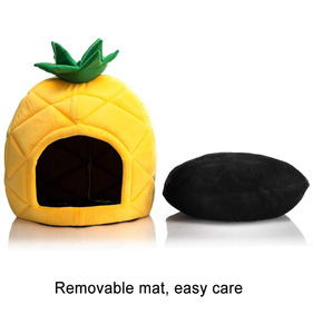 Nest Sleeping <strong>Bed</strong> Pineapple Shape Puppy House for Pets Small <strong>Dogs</strong> Cozy <strong>Bed</strong> Warm Cat <strong>Cave</strong> - Product Image 2