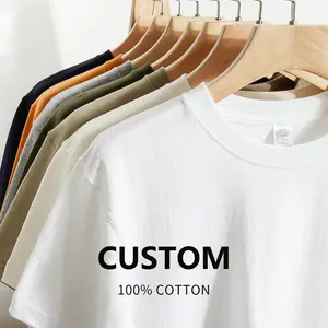 wholesale man tshirt custom t shirt printing blank t-shirt 100 cotton mock neck oversize mens 3D embossed drop shoulder t-shirts