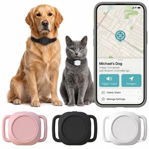 Mini traceur GPS étanche pour animaux de compagnie, dispositif anti-perte, localisateur en plastique compatible iOS Apple, alarmes de suivi - Product Image 1