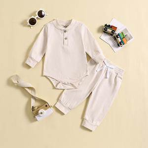 Neues süßes Kletteroutfit für Babyjungen, zweiteiliges Set mit langen Ärmeln und Frühlingsdruck, ODM - Product Image 3