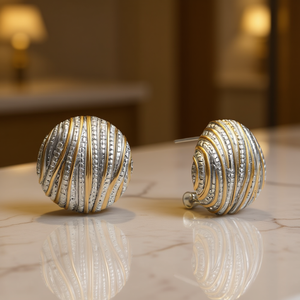 Pendientes elegantes chapados en oro blanco para mujer, pendientes clásicos de aleación de joyería de moda para fiesta - Product Image 2