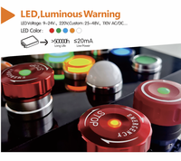 25A SA1 1NO 1NC interruttore di connessione veloce Plug-in pulsante di arresto di emergenza struttura elettronica in alluminio Max 24V IP67/IP65