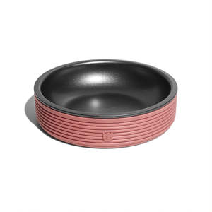 Plato doble de terracota para alimentar mascotas con base antideslizante para gatos y perros - Product Image 1