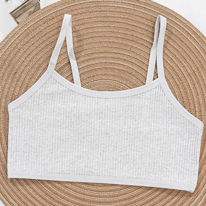 All'ingrosso neonate Comfort senza imbottito senza anello in acciaio cotone pubertà seno sviluppo <span class=keywords><strong>reggiseno</strong></span> per bambini - Product Image 4