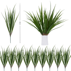 Feuilles de gladiolus artificielles, décorations pour la maison, feuillage en plastique pour aménagement paysager, accessoires de photographie de mariage, vente en gros - Product Image 1