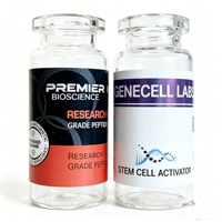 Étiquettes personnalisées en rouleau, résistantes à l'eau, en PP, pour flacons de peptides, petites autocollantes imprimées pour l'emballage de produits de soin à base de peptides.