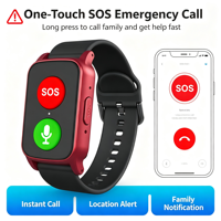 Montre connectée 4G senior avec bouton SOS à une touche, alarme de chute, suivi GPS, réponse automatique aux appels, moniteur de santé, bracelet de sécurité pour personnes âgées