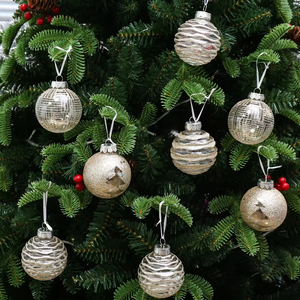 9pcs/set Luxury Handmade Transparent Shatterproof Plastic Ball Ornaments for Christmas Festival <b>Party</b> Tree Decoration - Product Image 3