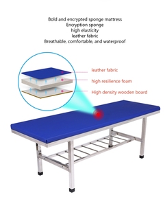 Groothandel RVS Opvouwbare Massagetafel Rugleuning voor Schoonheidssalons Dik Lederen Ziekenhuismeubilair Gaten Opvouwbare Rugleuning - Product Image 6