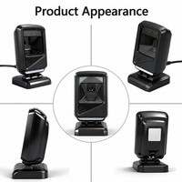 Lecteur de codes-barres de bureau YUANAIDC 1D 2D QR Code omnidirectionnel USB filaire mains libres pour supermarché POS