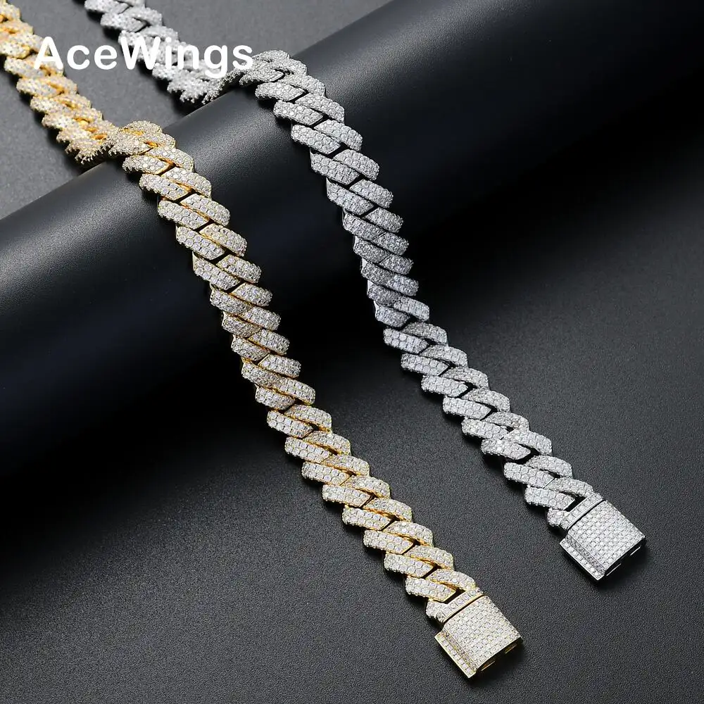 BC004 13Mm 16 "18" 20 "22" Iced Out Bling Bling Messing Cubaanse Link Chain Hip hop Micro Pave Collier Sieraden Voor Mannen