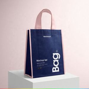 Sac d'épicerie fourre-tout réutilisable en polypropylène coloré imprimé avec logo, sac à provisions non tissé personnalisé, sac réutilisable en gros - Product Image 3