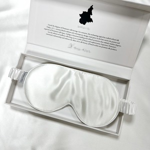 Masque de sommeil <span class=keywords><strong>Yasha</strong></span> en soie de mûrier 100% pure de luxe 22mm, vente en gros, avec bande élastique et motif imprimé, pour toutes les saisons - Product Image 1
