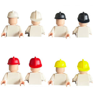 すぐに発送可能 小さな粒子ビルディングブロック人形帽子 Mocパーツ 各種ヘルメット帽子 シティプロフェッショナルアクセサリー DIY - Product Image 5