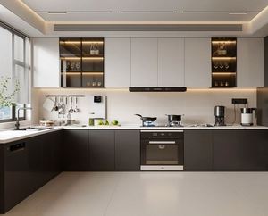 Conjunto de Muebles de Cocina Comerciales Personalizados, Isla de Cocina Inteligente con Mesa de Almacenamiento - Product Image 2