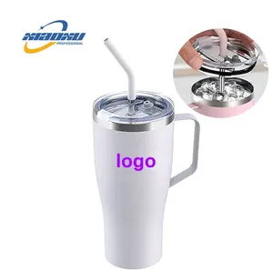 Wholesale Insulated Tumbler Mug Cup With Handle & Straw Lid 32 oz