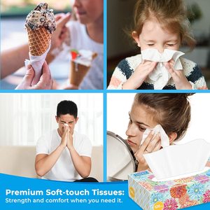 <span class=keywords><strong>Caja</strong></span> <span class=keywords><strong>de</strong></span> pañuelos faciales Biodegradable sin blanquear, papel <span class=keywords><strong>de</strong></span> seda para el cuidado facial - Product Image 6