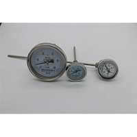 Stainless Steel Oil Steam Mechanical Temperature Gauge Bimetallic Stemmed Temperature Gauge