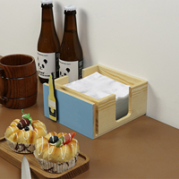 Boîte à serviettes en bois pour hôtel et restaurant, porte-serviettes en bois massif durable, organisateur de rangement pour serviettes de table de café