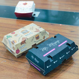 Contenitori di Carta Usa e Getta per Alimenti, Scatole per Hamburger da Asporto, Confezioni Personalizzate per Hamburger - Product Image 5