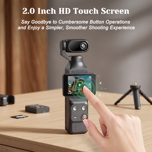 Caméra d'action 4K/1080P avec suivi automatique du visage, contrôle gestuel, écran tactile, caméra de vlog portable pour les sports de plein air et les aventures - Product Image 4