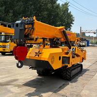 Prix d'usine Grue araignée sur chenilles 8 tonnes, support OEM, mini-grue araignée compacte pour le levage de matériaux dans les espaces étroits