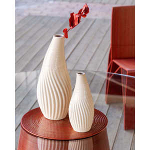 Produced In Italy Polished <b>Pink</b> Ceramic Vase Bora Various Size Options 2023 Ceramic Production - Product Image 1