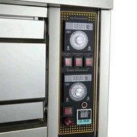 Four électrique Commercial à gaz, 2 couches, 4 plateaux, 400 degrés, acheter un four de cuisson à Pizza, équipement de boulangerie professionnel à vendre avec panneau en pierre
