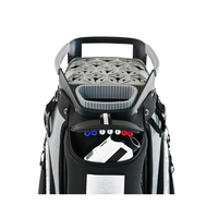 Sac de Golf pour Chariot Imperméable en Nylon, Organisateur Supérieur à 14 Compartiments, Multi-Poches avec Poche Isotherme et Capuche de Pluie pour Hommes