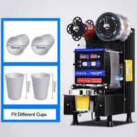 Machine de scellage automatique pour gobelets en plastique et en papier pour une utilisation en cuisine, gobelets à thé Boba, diamètre des gobelets 85 mm, 89 mm, 90 mm, 95 mm