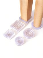 Protections de pieds de meubles en silicone autocollantes antidérapantes silencieuses lavables réutilisables pour chaises, tables, lits, pour la maison, le bois
