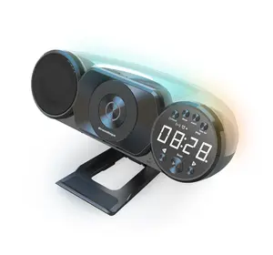 Shaba Running светодиодный дисплей RGB свет Bluetooth беспроводной зарядки динамик с будильником портативный FM-радио