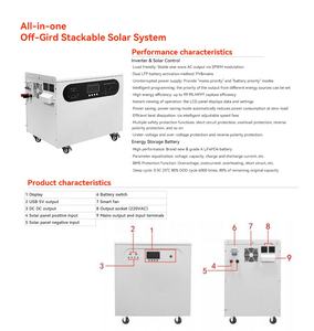 Générateur solaire au lithium de 3000W 5000 <span class=keywords><strong>W</strong></span> 3000W 5000 <span class=keywords><strong>W</strong></span> Watt 220V système de centrale électrique portable 3KW 5KW LiFePO4 batterie de stockage d'énergie - Product Image 5