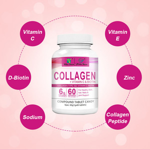 Comprimés de collagène OEM, compléments antioxydants pour la santé de la peau, des articulations, des cheveux <span class=keywords><strong>et</strong></span> des ongles, vitamines C, E, biotine, comprimés de soin de la peau au collagène - Product Image 2